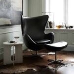 Egg Chair with Stool Replica by Arne Jacobsen for Fritz Hansen - Image 8