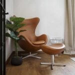Egg Chair with Stool Replica by Arne Jacobsen for Fritz Hansen - Image 4