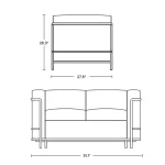 LC2 Loveseat Replica by Le Corbusier for Cassina - Image 7