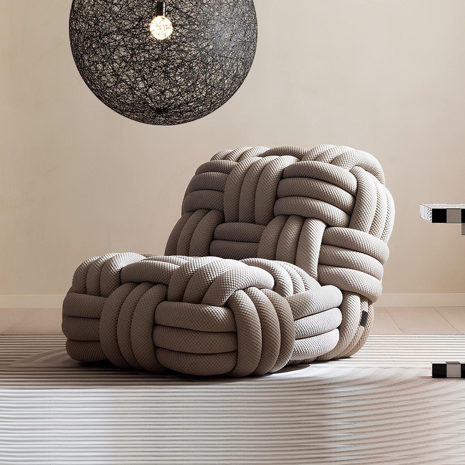 Knitty-Lounge-Chair-Grey-1 Knitty Lounge Chair Replica by Nika Zupanc for Moooi - Image 1