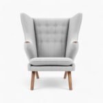 Papa Bear Chair and Ottoman Replica by Hans J. Wegner for Fredericia Furniture